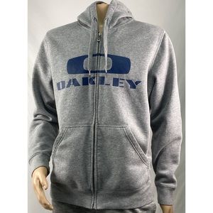 Oakley Men’s Full Zip Long Sleeve Hoodie. Medium. Gray.
